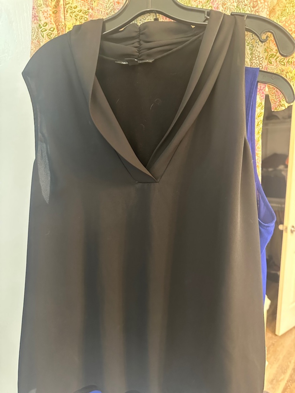 INC International Concepts Black V-Neck Sleeveless Camisole